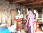 解体前のお祓いを執り行いました。